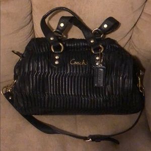 Coach Ashley Gathered Leather Handbag
